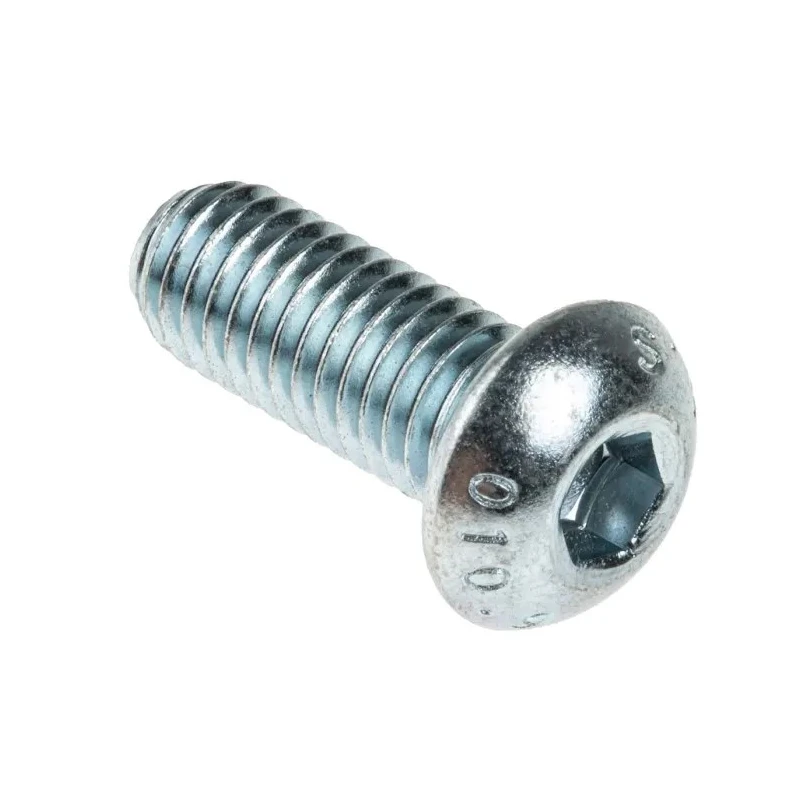 RS PRO Bright Zinc Steel Hex Socket Button Screw M8 x 20 mm 483-9739