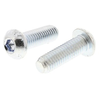 RS PRO Bright Zinc Steel Hex Socket Button Screw M8 x 25 mm 483-9745