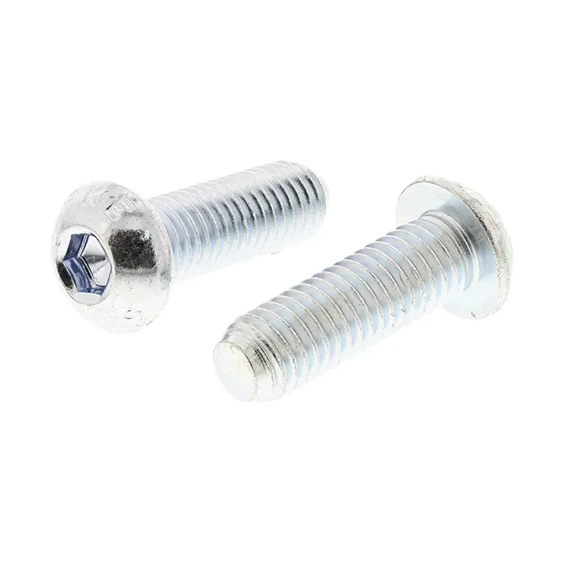 RS PRO Bright Zinc Steel Hex Socket Button Screw M8 x 25 mm 483-9745