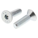 RS PRO Bright Zinc Plated Steel Hex Socket Countersunk Screw M6 x 20 mm 483-9896