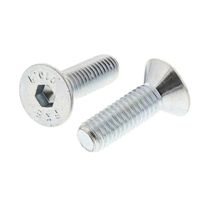 RS PRO Bright Zinc Plated Steel Hex Socket Countersunk Screw M6 x 20 mm 483-9896