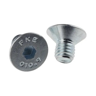 RS PRO Bright Zinc Plated Steel Hex Socket Countersunk Screw M8 x 12 mm 483-9919
