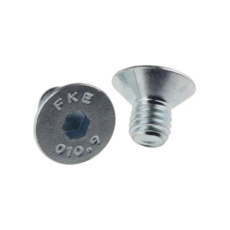 RS PRO Bright Zinc Plated Steel Hex Socket Countersunk Screw M8 x 12 mm 483-9919