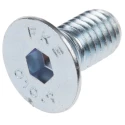 RS PRO Bright Zinc Plated Steel Hex Socket Countersunk Screw M8 x 16 mm 483-9925