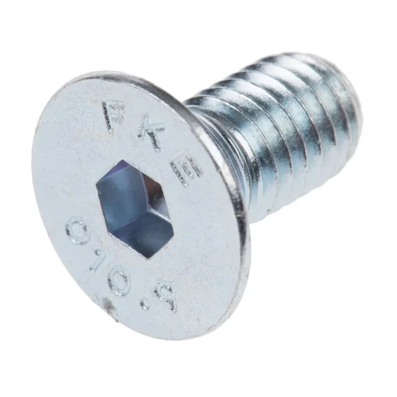 RS PRO Bright Zinc Plated Steel Hex Socket Countersunk Screw M8 x 16 mm 483-9925
