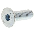 RS PRO Bright Zinc Plated Steel Hex Socket Countersunk Screw M8 x 25 mm 483-9953