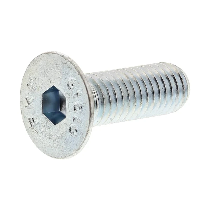 RS PRO Bright Zinc Plated Steel Hex Socket Countersunk Screw M8 x 25 mm 483-9953