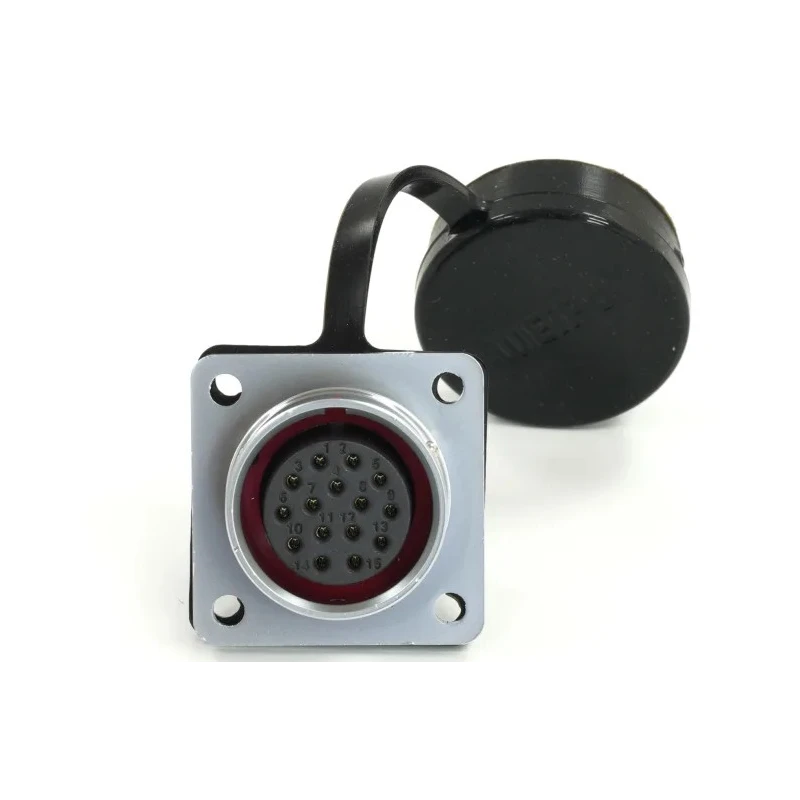 RS PRO Industrial Circular Connector Flange Mount 15 Contacts Socket Female 5A 400V IP67 233-8214
