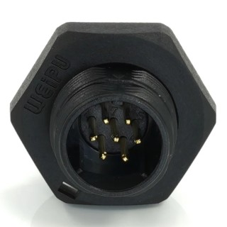 RS PRO Circular Connector, 7 Contacts, Rear Mount, 13 mm, Socket, Male, IP68, 5A, 125V 233-8231