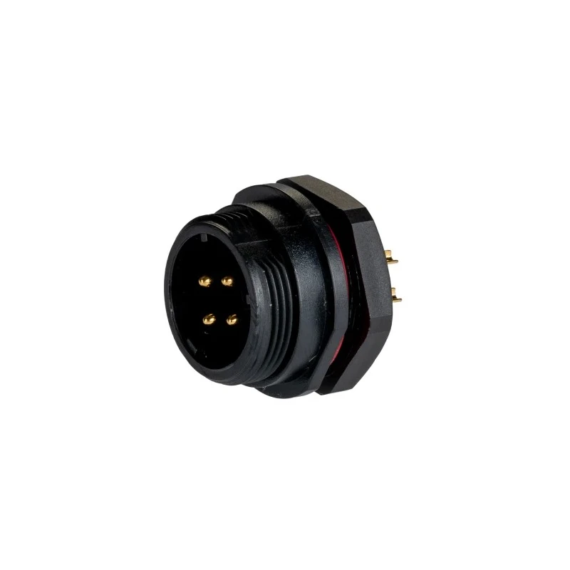 RS PRO Circular Connector, 4 Contacts, Front Mount, Socket Male, 17 mm, 15A, 500V, Threaded Mating, IP68 233-8258