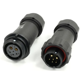 RS PRO Industrial Circular Connector Cable Mount 6 Contacts 21 mm Threaded Interface IP68 Rated IP68