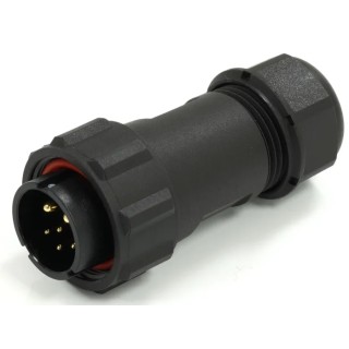 RS PRO Circular Connector Cable Mount 6 Contacts 21 mm Plug Male Threaded IP68 233-8266