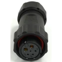 RS PRO Circular Connector, 6 Contacts, Cable Mount, 21 mm Size, Plug Female, IP68, Threaded Interface, 500V, 30.5A 233-8280