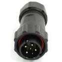 RS PRO Circular Connector Cable Mount 21 mm 6 Contacts Male Plug Threaded IP68 500V 25.5A 233-8270
