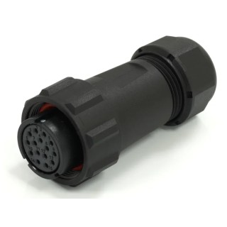 RS PRO Circular Connector Cable Mount Plug Female 15 Contacts 21 mm IP68 400V Threaded Termination Solder 233-8278