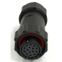 RS PRO Circular Connector Cable Mount Plug Female 15 Contacts 21 mm IP68 400V Threaded Termination Solder 233-8278