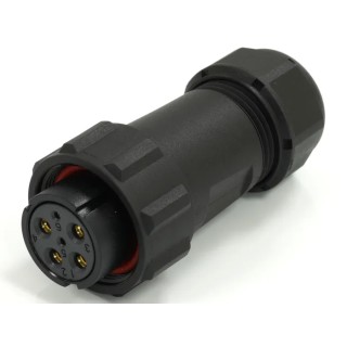 RS PRO Circular Connector 6 Contacts Cable Mount Plug Female IP68 500V 25.5A 21 mm 233-8281