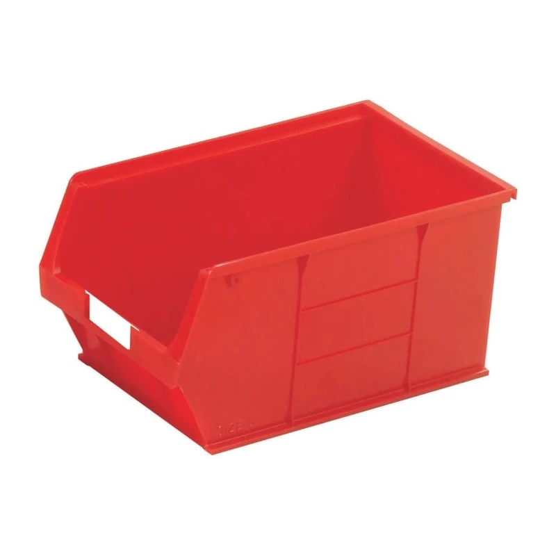 RS PRO Polypropylene Storage Bin, 350 mm x 205 mm x 181 mm, Red 484-4129