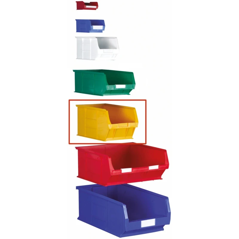 RS PRO Polypropylene Storage Bin, 350 mm x 205 mm x 181 mm, Red 484-4129
