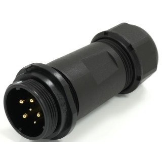 RS PRO Circular Connector, 6 Contacts, Cable Mount, Socket Male, 21 mm, 500V, 25.5A, IP68, Threaded, Polyamide 66 & 233-8286