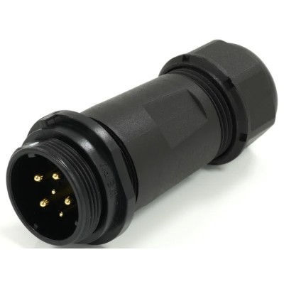 RS PRO Circular Connector, 6 Contacts, Cable Mount, Socket Male, 21 mm, 500V, 25.5A, IP68, Threaded, Polyamide 66 & 233-8286
