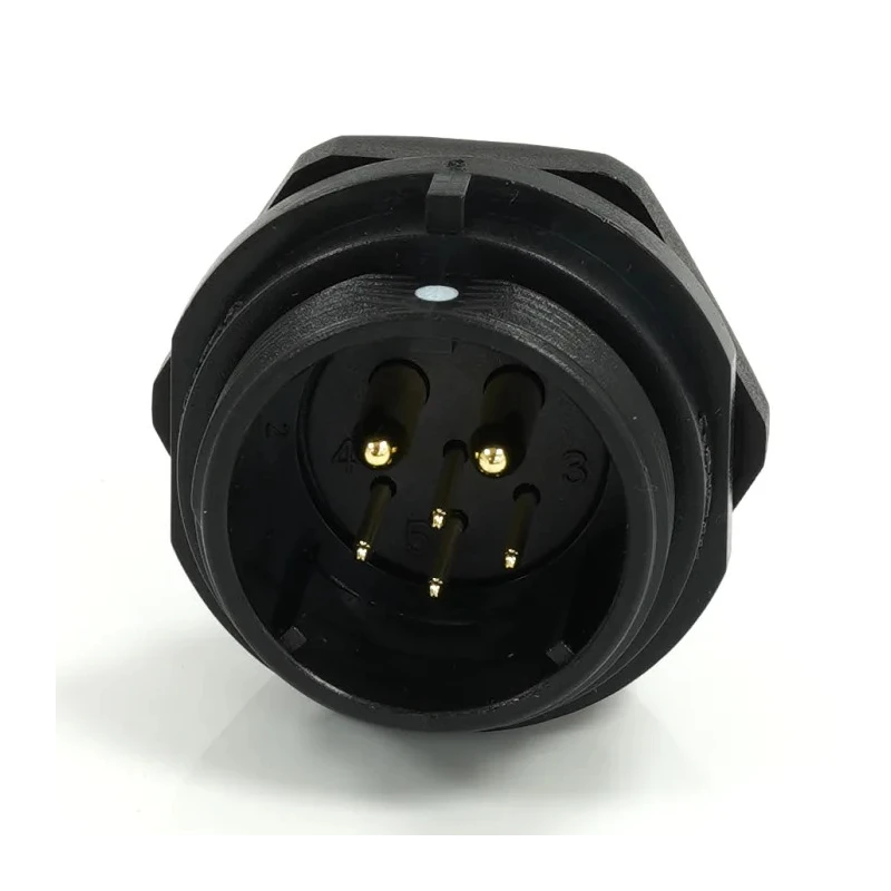 RS PRO Circular Connector 6 Contacts Front Mount 21 mm Socket Male IP68 500V 30.5A 233-8293