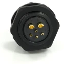 RS PRO Circular Connector 6 Contacts Front Mount 21 mm Socket Male IP68 500V 30.5A 233-8293