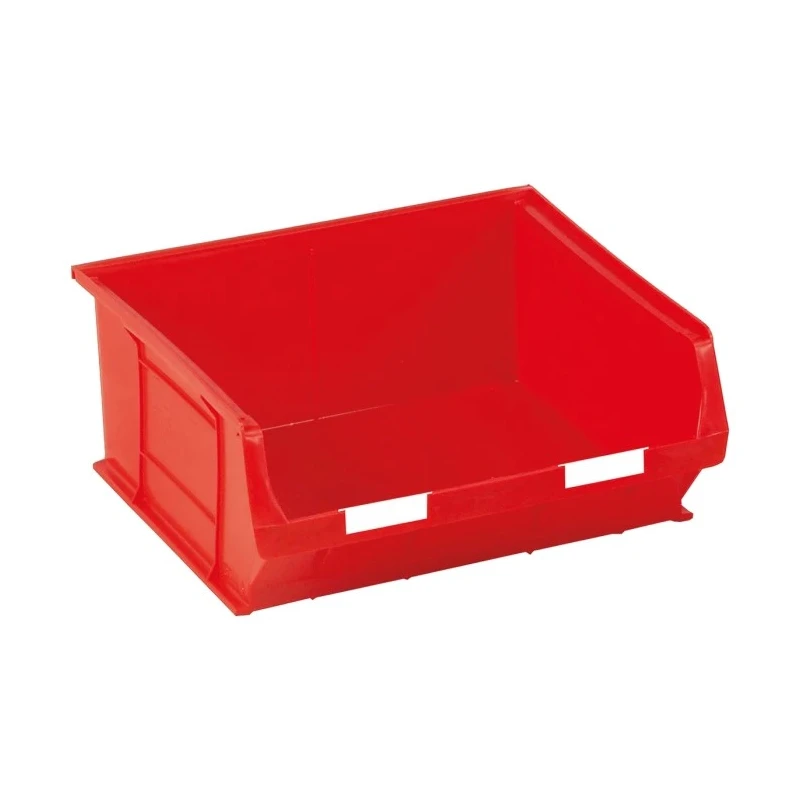 RS PRO Polypropylene Storage Bin 376 mm x 419 mm x 180 mm Red 484-3845