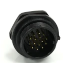 RS PRO Circular Connector, 15 Contacts, Front Mount, Socket, Male, 21 mm Size, IP68, Threaded Mating, 400V, 5A 233-8292