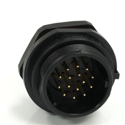 RS PRO Circular Connector, 15 Contacts, Front Mount, Socket, Male, 21 mm Size, IP68, Threaded Mating, 400V, 5A 233-8292