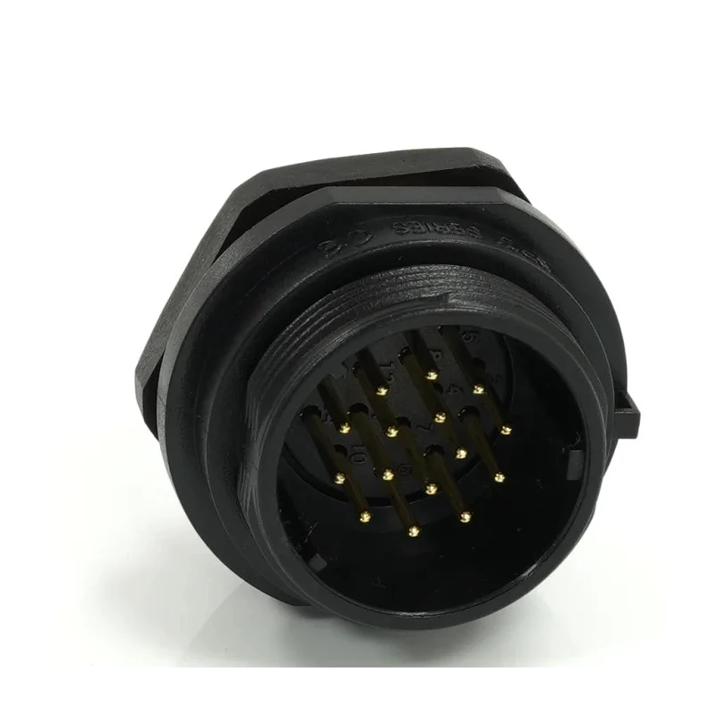RS PRO Circular Connector, 15 Contacts, Front Mount, Socket, Male, 21 mm Size, IP68, Threaded Mating, 400V, 5A 233-8292