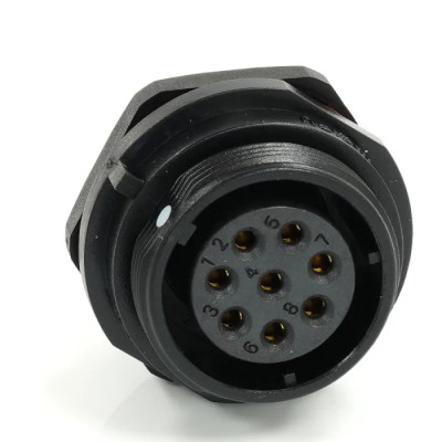 RS PRO Circular Connector Circular Connector 8 Contacts Front Mount 21 mm Socket Female IP68 500V 10A 233-8299