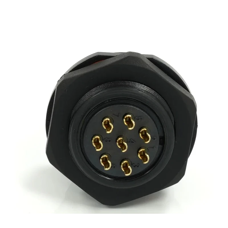 RS PRO Circular Connector Circular Connector 8 Contacts Front Mount 21 mm Socket Female IP68 500V 10A 233-8299