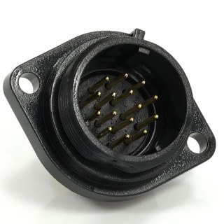 RS PRO Circular Connector 15 Contacts Flange Mount 21 mm Socket Male IP68 400V Threaded 233-8300