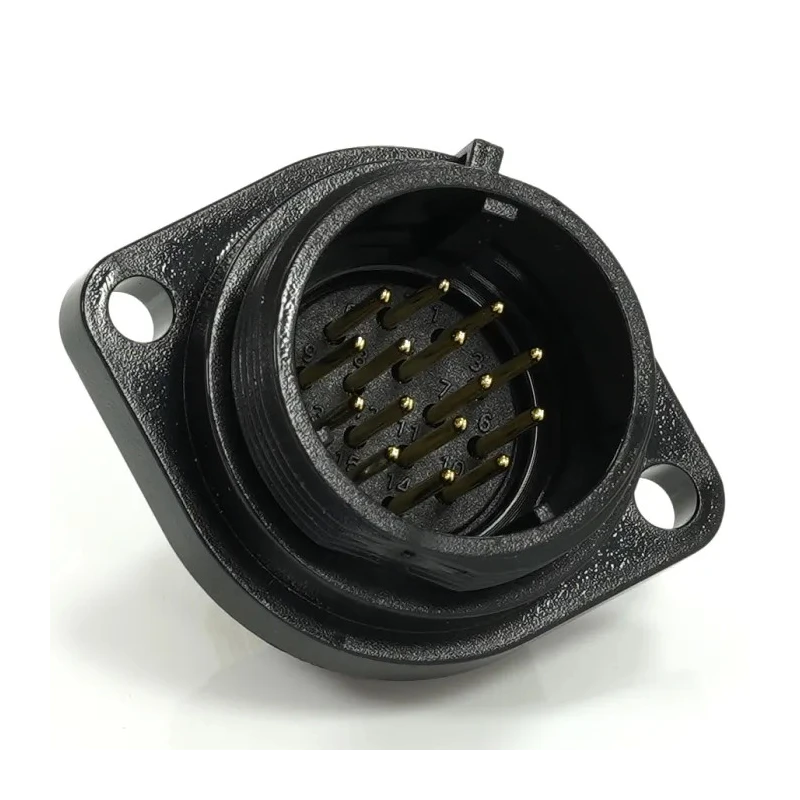 RS PRO Circular Connector 15 Contacts Flange Mount 21 mm Socket Male IP68 400V Threaded 233-8300