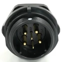 RS PRO Circular Connector Socket, 6 Contacts, Front Mount, 21 mm, Male, IP68, Threaded, 500V, 25.5A 233-8294