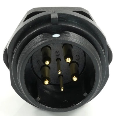RS PRO Circular Connector Socket, 6 Contacts, Front Mount, 21 mm, Male, IP68, Threaded, 500V, 25.5A 233-8294