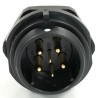 RS PRO Circular Connector Socket, 6 Contacts, Front Mount, 21 mm, Male, IP68, Threaded, 500V, 25.5A 233-8294