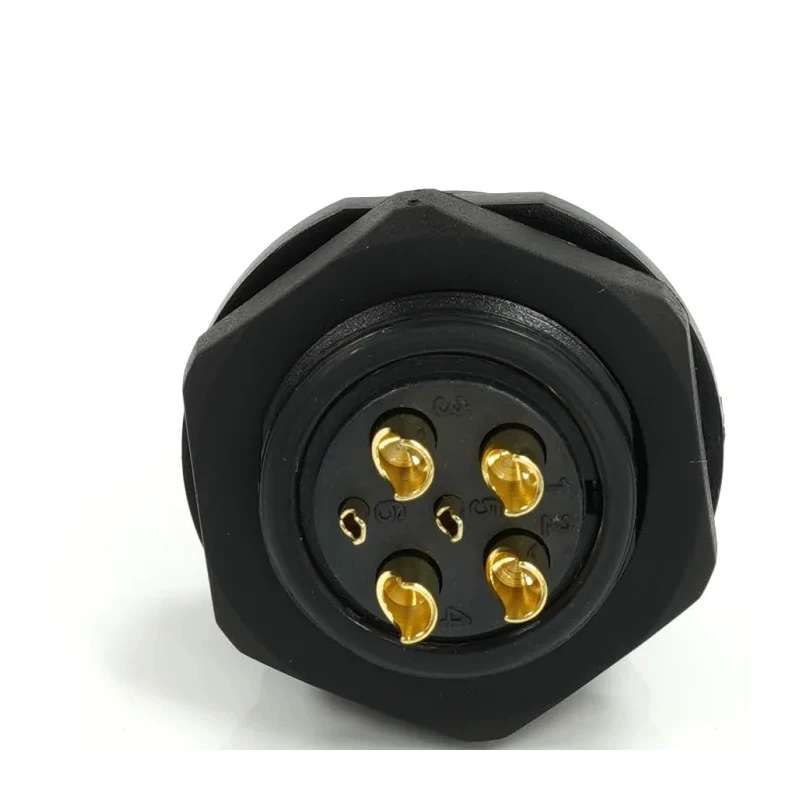 RS PRO Circular Connector Socket, 6 Contacts, Front Mount, 21 mm, Male, IP68, Threaded, 500V, 25.5A 233-8294