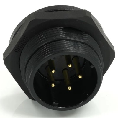 RS PRO Circular Connector 5 Contacts Rear 21 mm Socket Male IP68 500V 15A Threaded Termination 233-8318