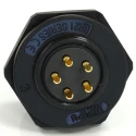 RS PRO Circular Connector 5 Contacts Rear 21 mm Socket Male IP68 500V 15A Threaded Termination 233-8318