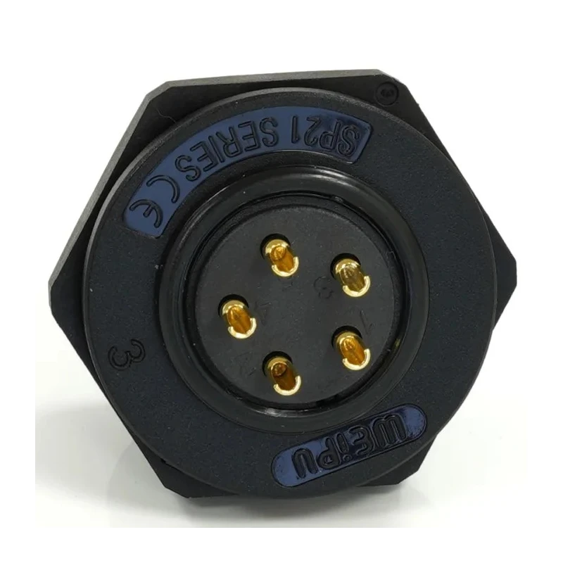RS PRO Circular Connector 5 Contacts Rear 21 mm Socket Male IP68 500V 15A Threaded Termination 233-8318