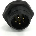 RS PRO Circular Connector, 6 Contacts, Rear Mount, Socket, Male, 21 mm, Threaded, IP68, 500V, 25.5A 233-8320