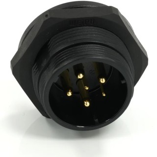 RS PRO Circular Connector, 6 Contacts, Rear Mount, Socket, Male, 21 mm, Threaded, IP68, 500V, 25.5A 233-8320