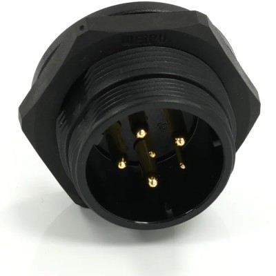 RS PRO Circular Connector, 6 Contacts, Rear Mount, Socket, Male, 21 mm, Threaded, IP68, 500V, 25.5A 233-8320