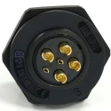 RS PRO Circular Connector, 6 Contacts, Rear Mount, Socket, Male, 21 mm, Threaded, IP68, 500V, 25.5A 233-8320