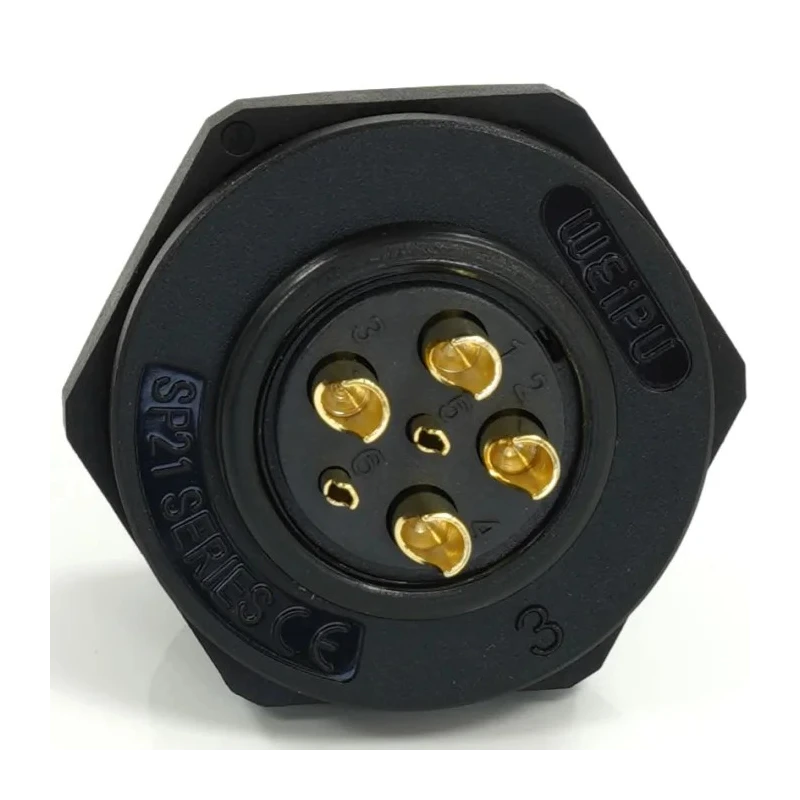 RS PRO Circular Connector, 6 Contacts, Rear Mount, Socket, Male, 21 mm, Threaded, IP68, 500V, 25.5A 233-8320