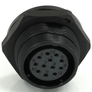 RS PRO Circular Connector, 12 Contacts, Rear Mount, 21 mm Socket, Female, IP68, 400V, 5A 233-8324