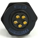 RS PRO Circular Connector Socket Female, 5 Contacts, Rear Mount, 21 mm, Threaded, IP68, 500V, 30A 233-8332
