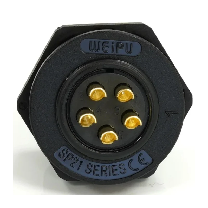 RS PRO Circular Connector Socket Female, 5 Contacts, Rear Mount, 21 mm, Threaded, IP68, 500V, 30A 233-8332